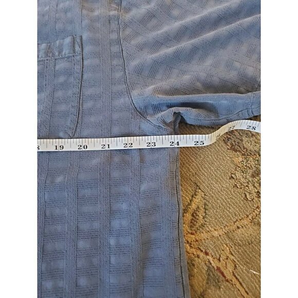 JAMAICA JAXX Shirt Mens 2XL XXL Button Down Blue Hawaiian 100% Silk Short Sleeve - Picture 7 of 8